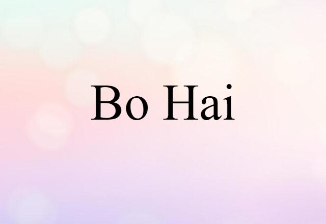 Bo Hai (noun) Definition, Meaning & Examples