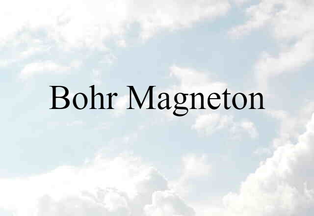 Bohr magneton