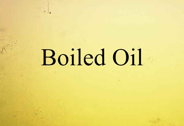 boiled oil