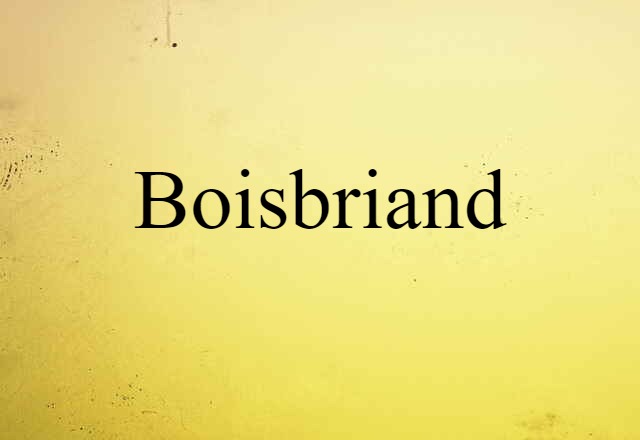 Boisbriand (noun) Definition, Meaning & Examples