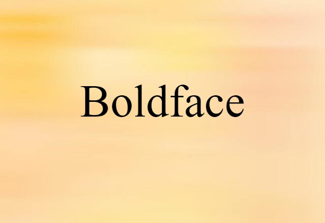 boldface