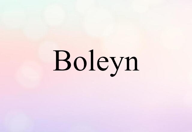 Boleyn (noun) Definition, Meaning & Examples