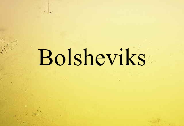 Bolsheviks (noun) Definition, Meaning & Examples