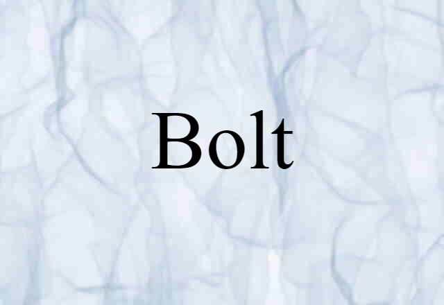 Bolt (noun) Definition, Meaning & Examples