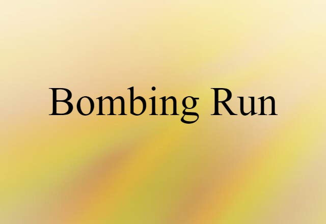 bombing run