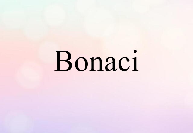 Bonaci (noun) Definition, Meaning & Examples