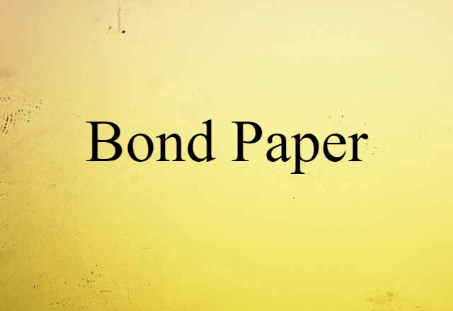 bond paper