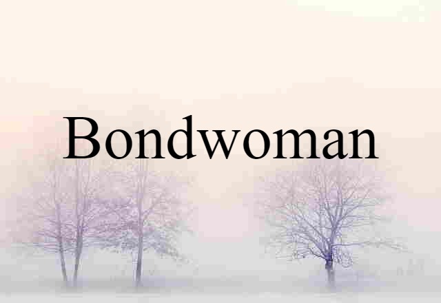 Bondwoman (noun) Definition, Meaning & Examples