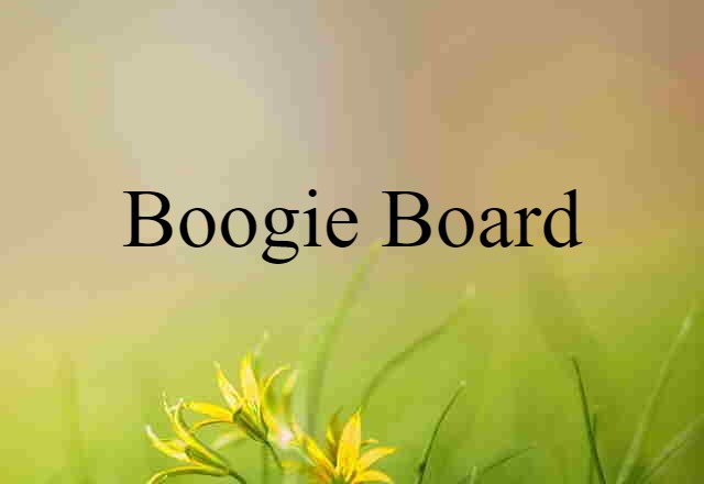 boogie board