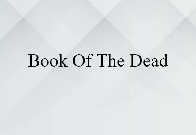 Book of the Dead