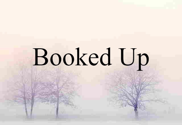 Booked Up (noun) Definition, Meaning & Examples