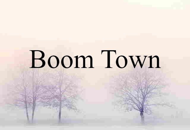 Boom Town (noun) Definition, Meaning & Examples