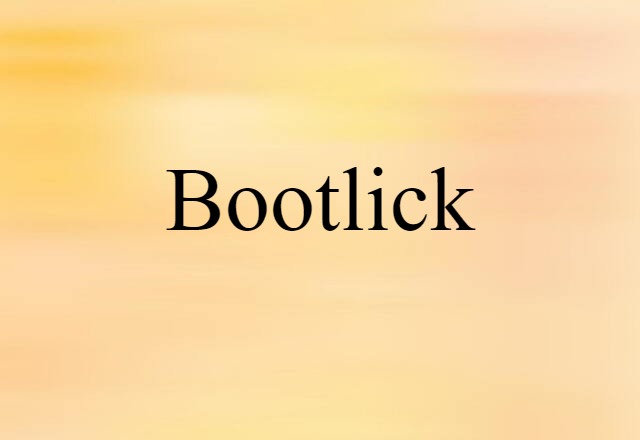 bootlick