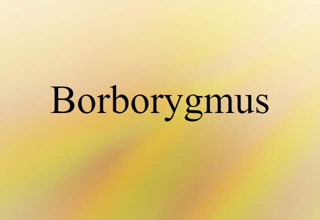 Borborygmus (noun) Definition, Meaning & Examples