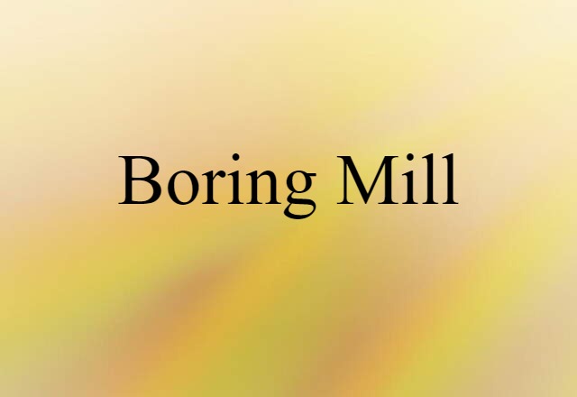 boring mill