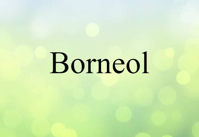 Borneol (noun) Definition, Meaning & Examples