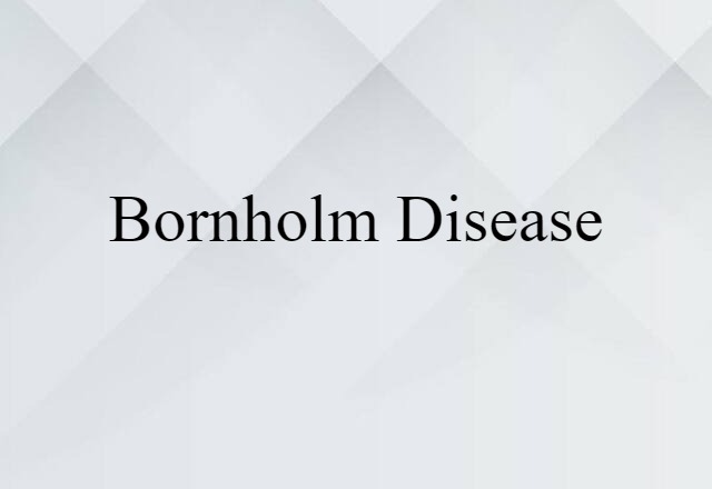 Bornholm disease