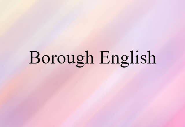 borough-English