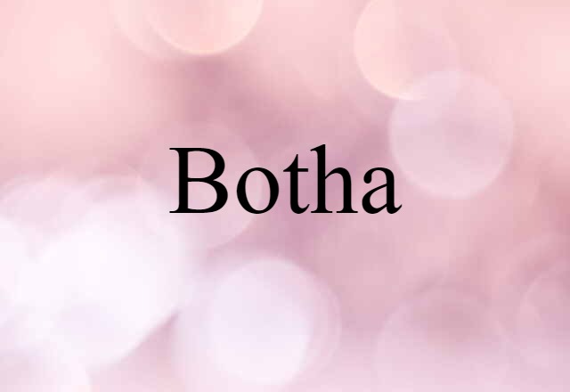 Botha (noun) Definition, Meaning & Examples