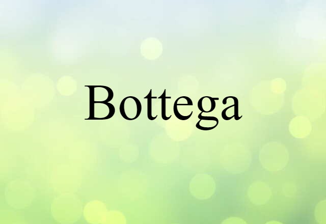 Bottega (noun) Definition, Meaning & Examples