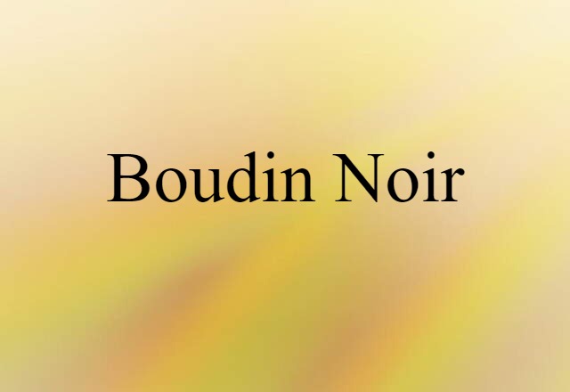 boudin noir