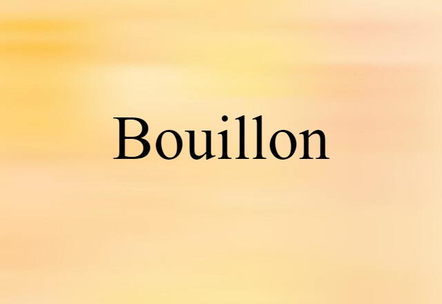 Bouillon (noun) Definition, Meaning & Examples