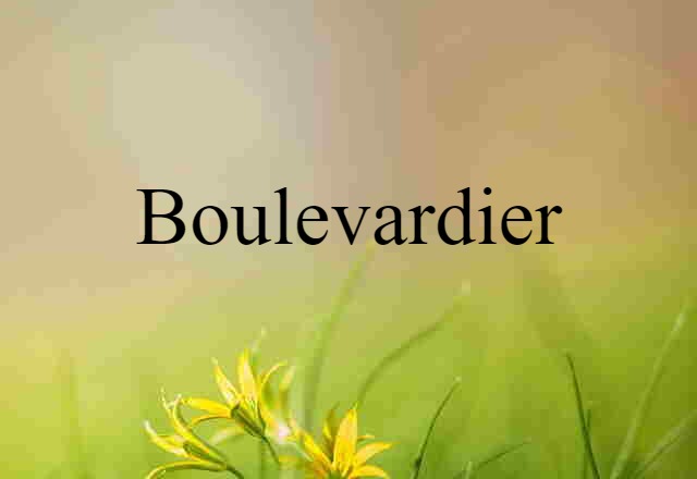 Boulevardier (noun) Definition, Meaning & Examples