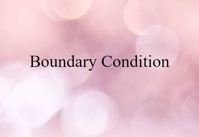 boundary condition