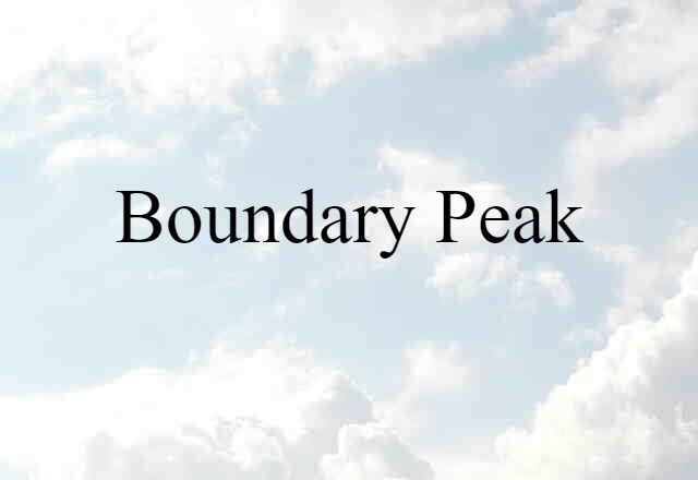 Boundary Peak