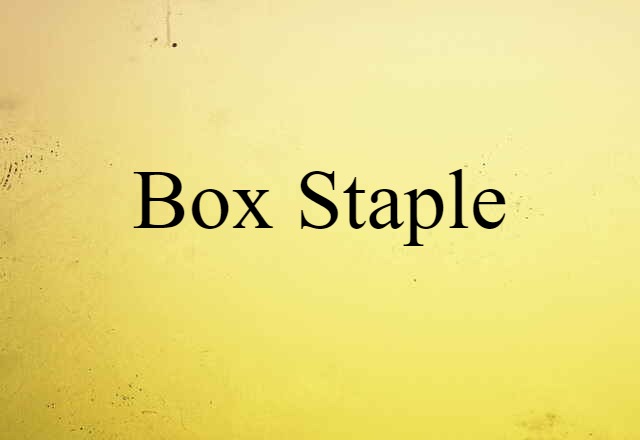 Box Staple (noun) Definition, Meaning & Examples