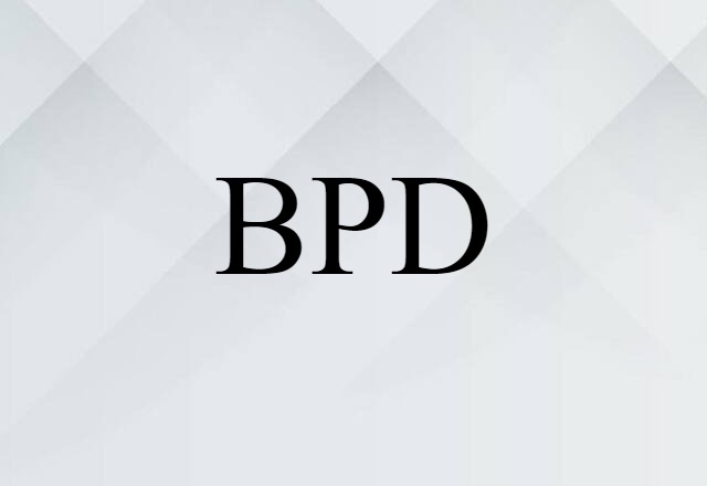 BPD (noun) Definition, Meaning & Examples