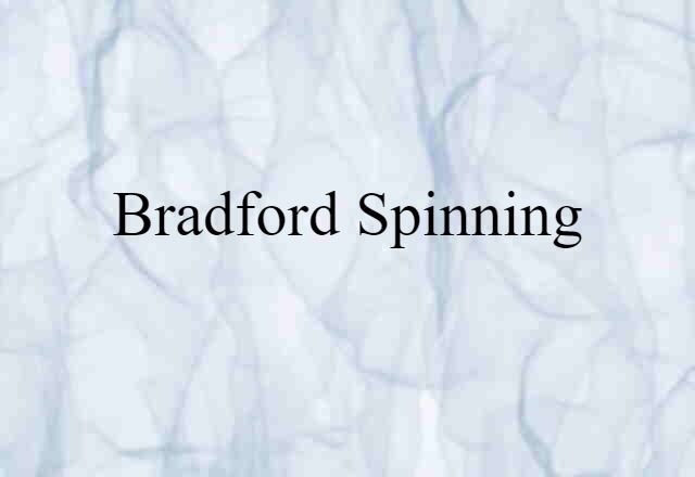 Bradford Spinning (noun) Definition, Meaning & Examples