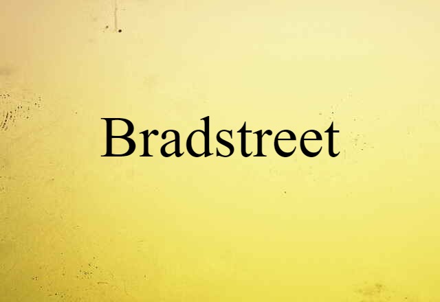 Bradstreet (noun) Definition, Meaning & Examples