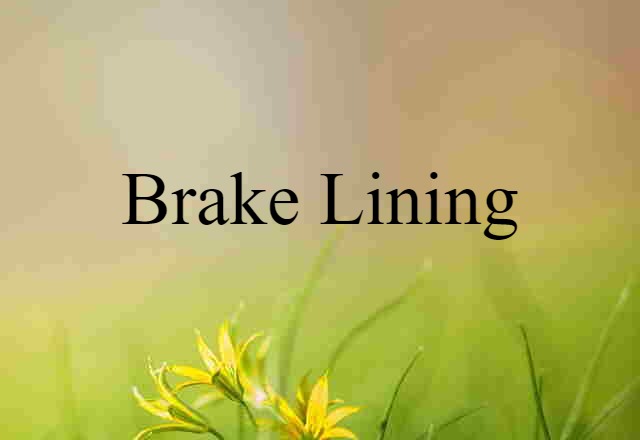 brake lining