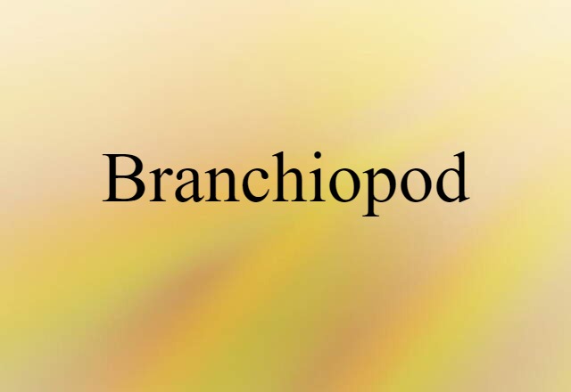 Branchiopod (noun) Definition, Meaning & Examples