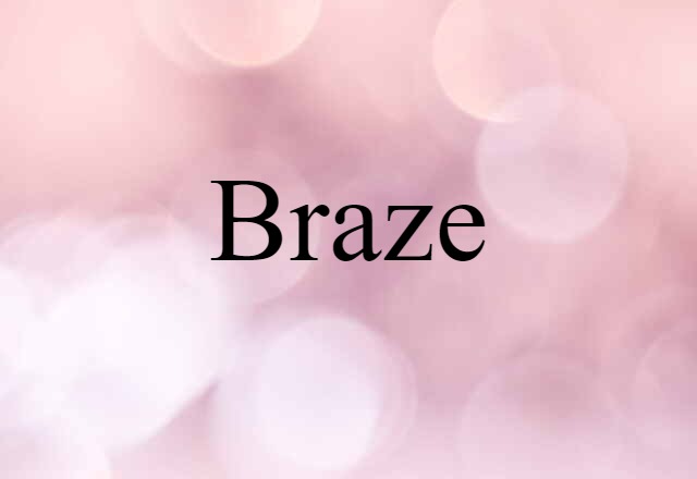 Braze (noun) Definition, Meaning & Examples