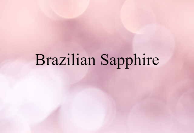 Brazilian sapphire