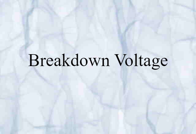 breakdown voltage