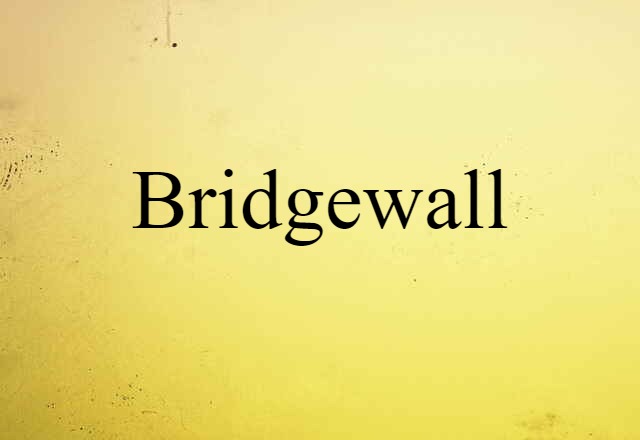 Bridgewall (noun) Definition, Meaning & Examples