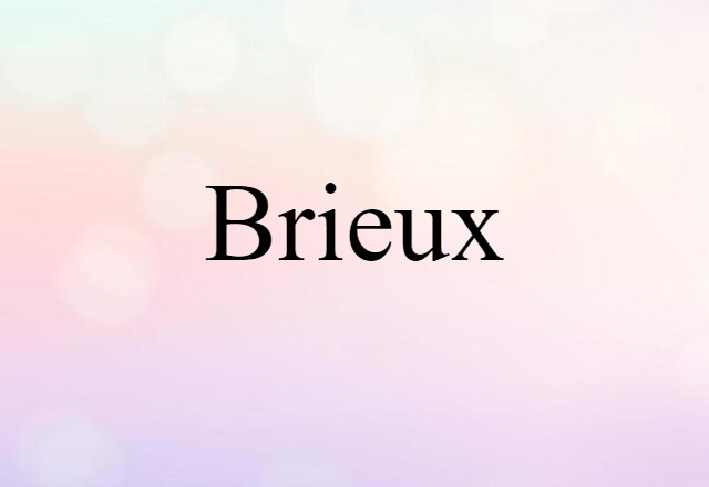 Brieux (noun) Definition, Meaning & Examples