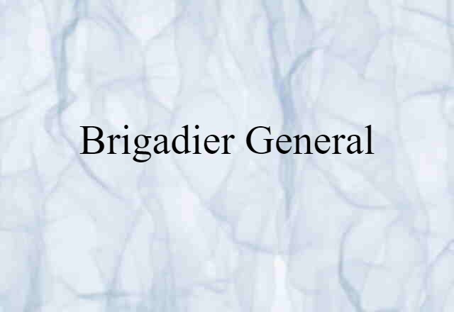 brigadier general