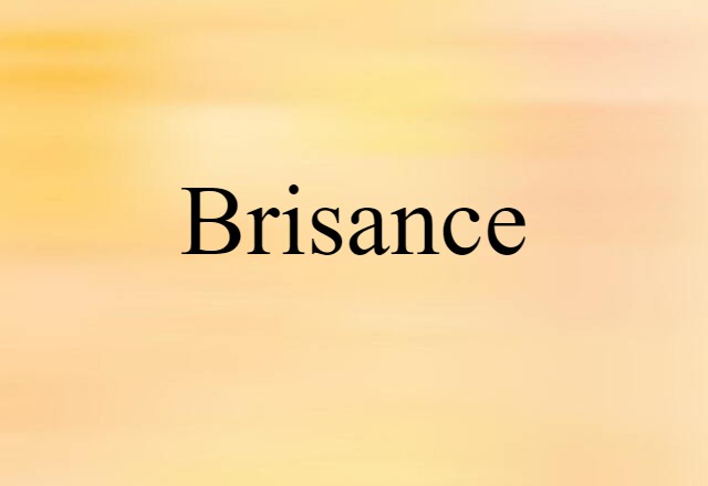 brisance