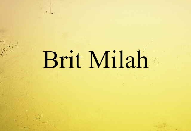 Brit Milah (noun) Definition, Meaning & Examples