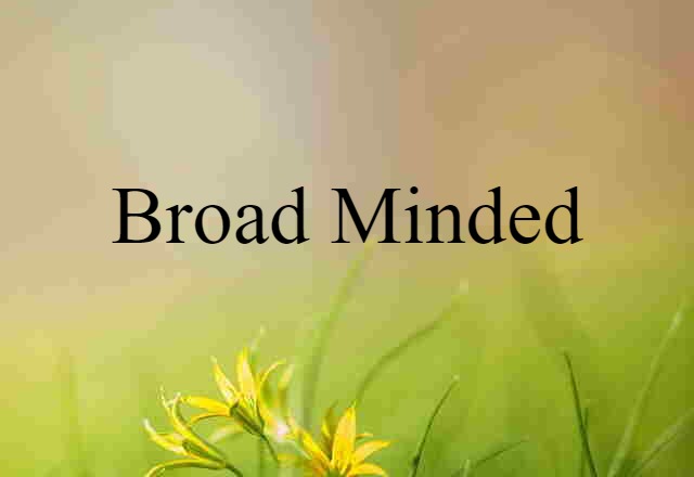 broad-minded