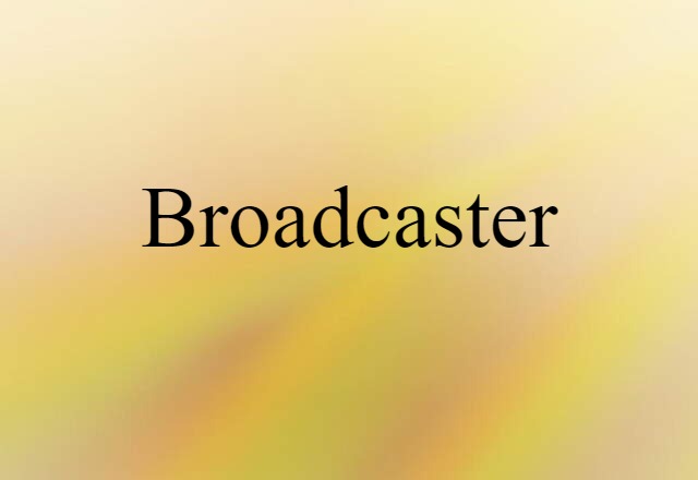 Broadcaster (noun) Definition, Meaning & Examples