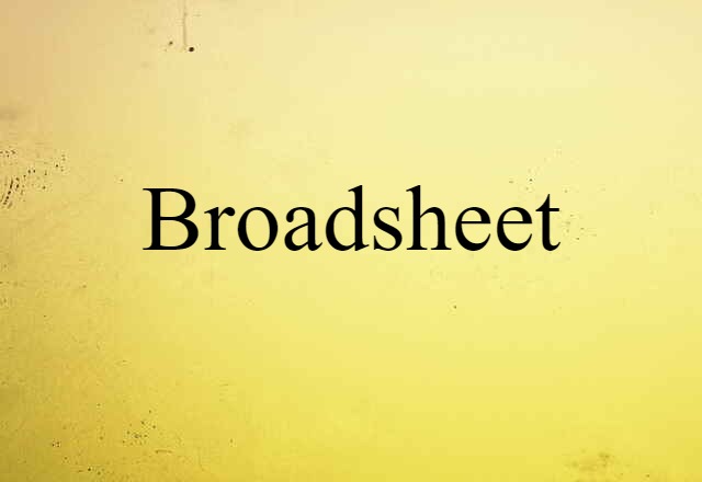 broadsheet