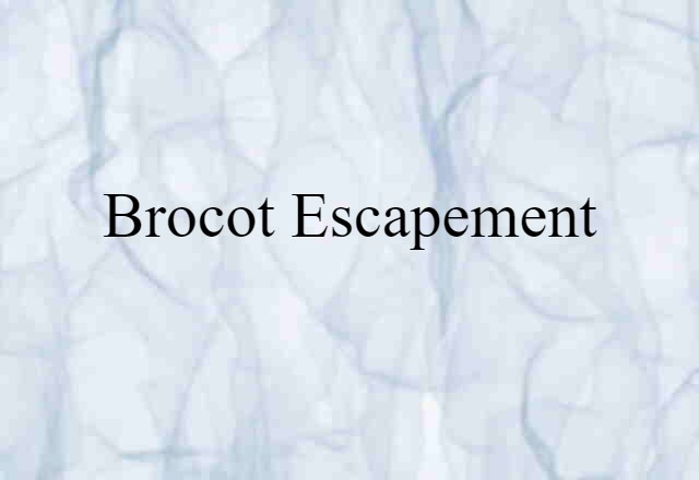 Brocot escapement