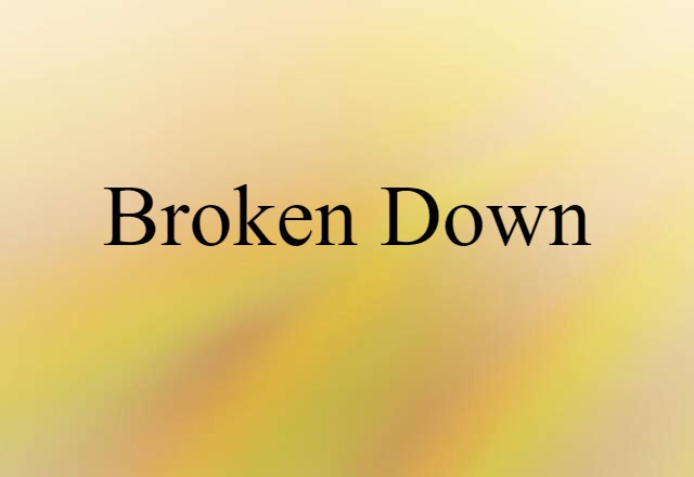 broken-down