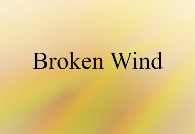 Broken Wind (noun) Definition, Meaning & Examples