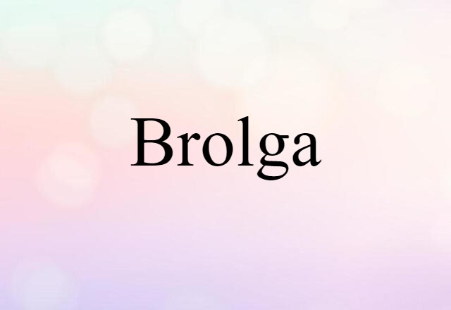 Brolga (noun) Definition, Meaning & Examples